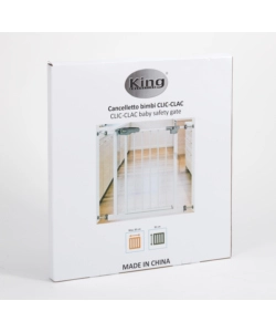 Cancelletto bimbi armonia "clic-clac" bianco in metallo 75x87h cm